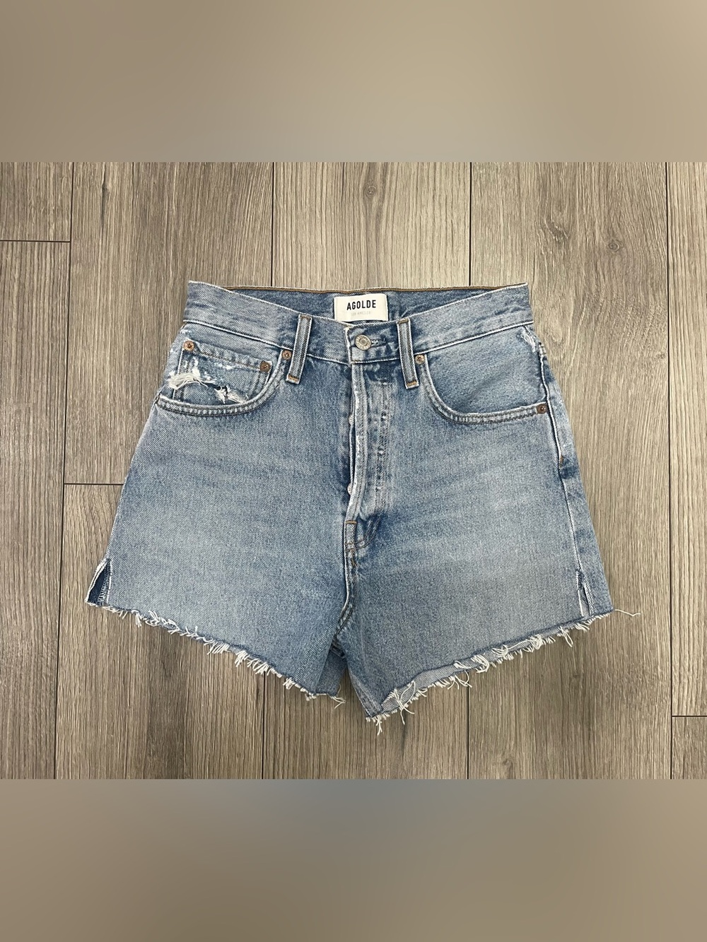 AGOLDE Riley Denim Shorts in Snapshot Size 24